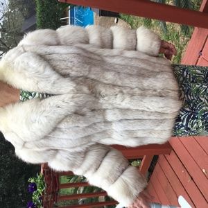 Blue Fox Fur Jacket